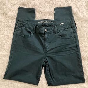 American Eagle Outfitters, Green-Blue skinny Jeggings, US 14